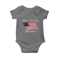 Funny Dont Tread On Freedom Baby Onesie Patriotic 4th Of July Vintage Betsy Ross Flag - Wonder Print Shop