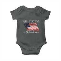 Funny Dont Tread On Freedom Baby Onesie Patriotic 4th Of July Vintage Betsy Ross Flag - Wonder Print Shop