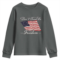 Funny Dont Tread On Freedom Youth Sweatshirt Patriotic 4th Of July Vintage Betsy Ross Flag - Wonder Print Shop