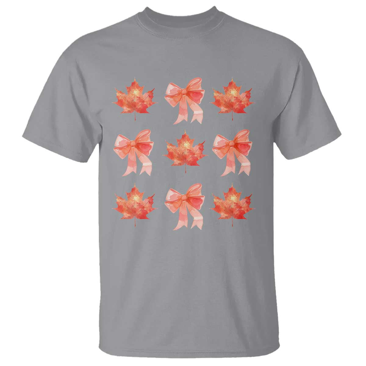 Happy Canada Day T Shirt Coquette Orange Bows Maple Leaf - Wonder Print Shop