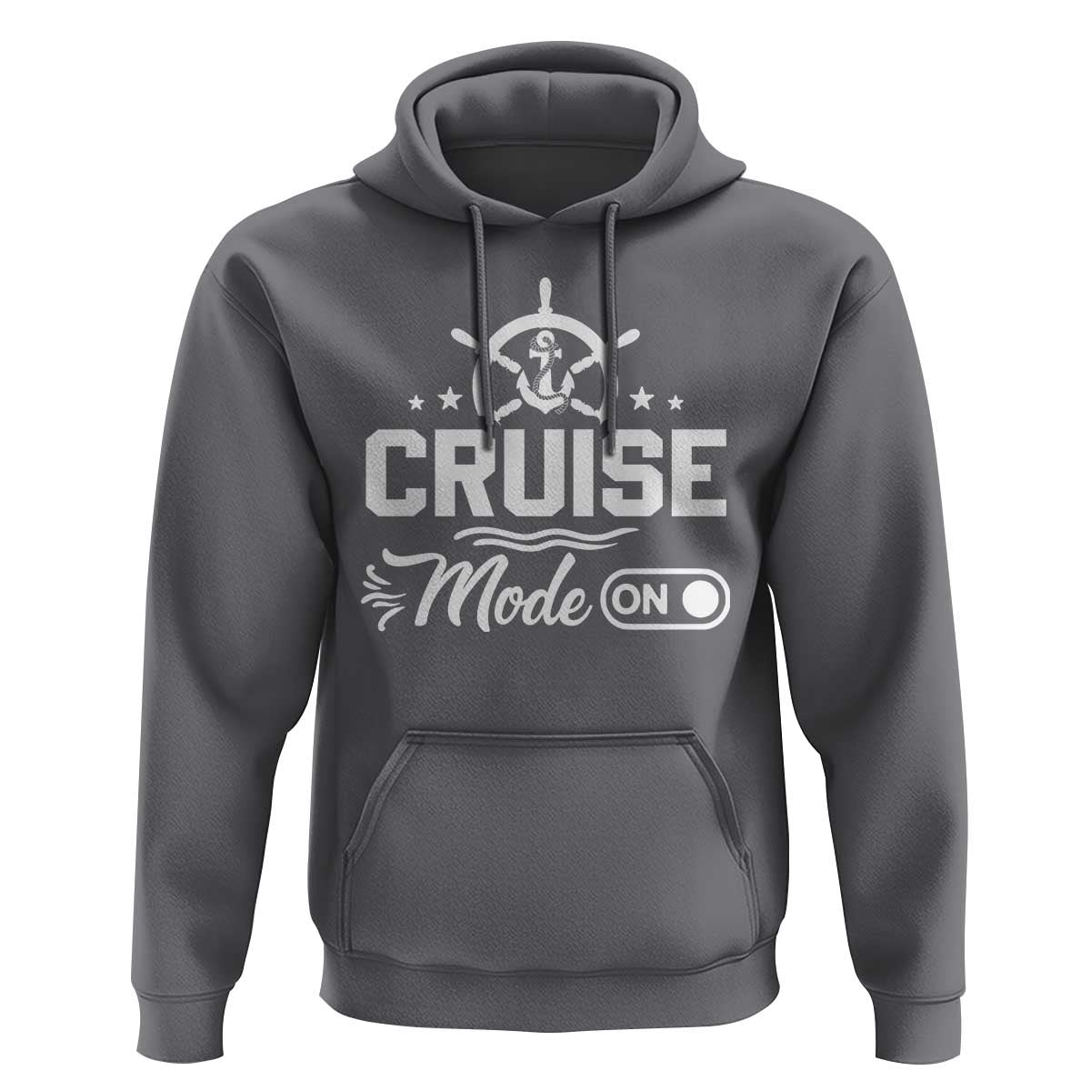 Funny Cruise Mode On Hoodie Summer Vacation Family Matching Vintage Anchor - Wonder Print Shop