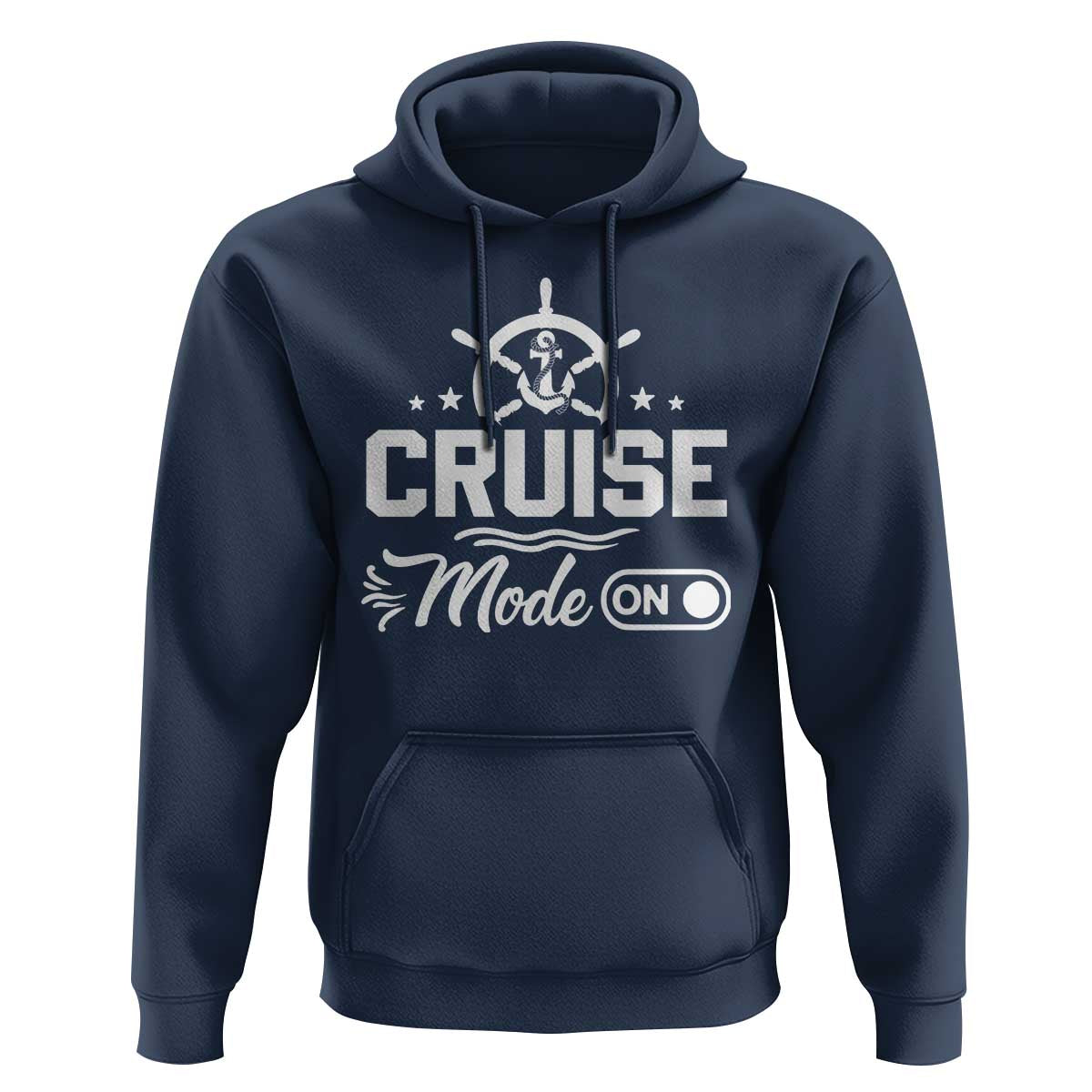 Funny Cruise Mode On Hoodie Summer Vacation Family Matching Vintage Anchor - Wonder Print Shop