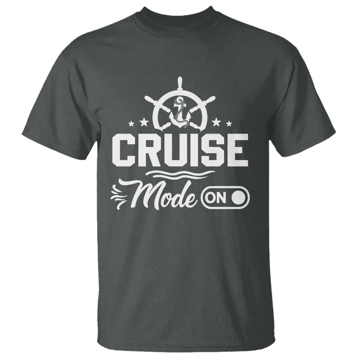 Funny Cruise Mode On T Shirt Summer Vacation Family Matching Vintage Anchor - Wonder Print Shop