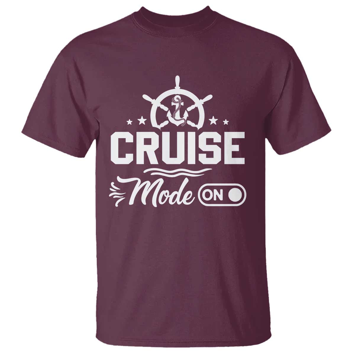 Funny Cruise Mode On T Shirt Summer Vacation Family Matching Vintage Anchor - Wonder Print Shop