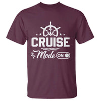 Funny Cruise Mode On T Shirt Summer Vacation Family Matching Vintage Anchor - Wonder Print Shop