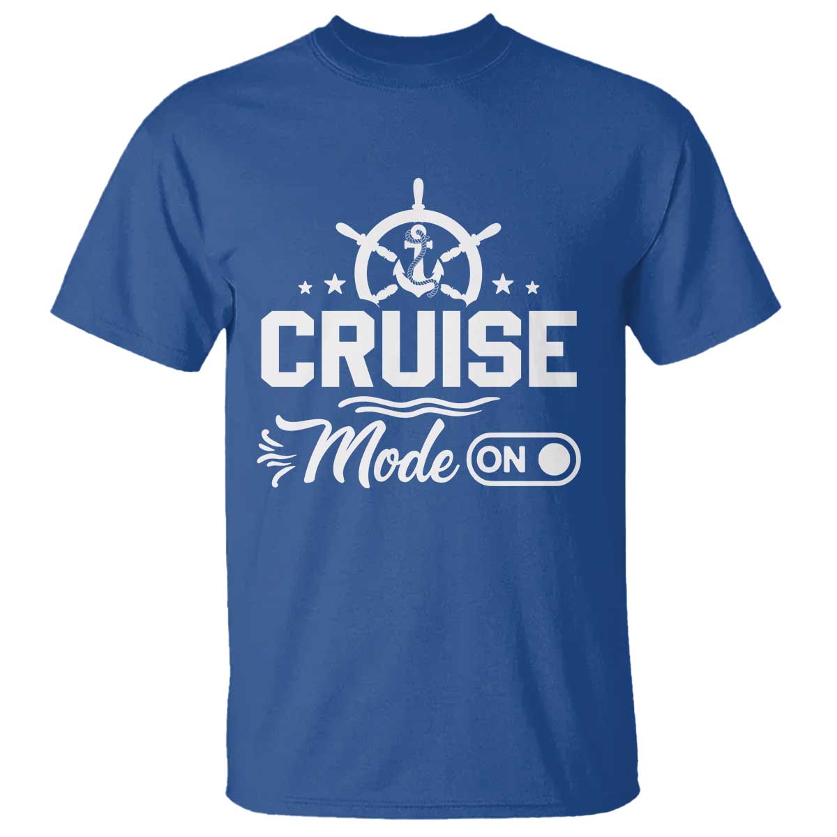 Funny Cruise Mode On T Shirt Summer Vacation Family Matching Vintage Anchor - Wonder Print Shop