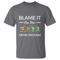 Funny Cruise Drinks T Shirt Blame It On The Drink Package Alcohol Cocktail - Wonder Print Shop
