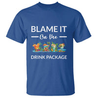 Funny Cruise Drinks T Shirt Blame It On The Drink Package Alcohol Cocktail - Wonder Print Shop