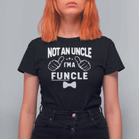Funny Not An Uncle I'm A Funcle T Shirt For Women Vintage Ribbon Star - Wonder Print Shop