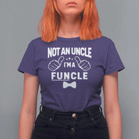 Funny Not An Uncle I'm A Funcle T Shirt For Women Vintage Ribbon Star - Wonder Print Shop