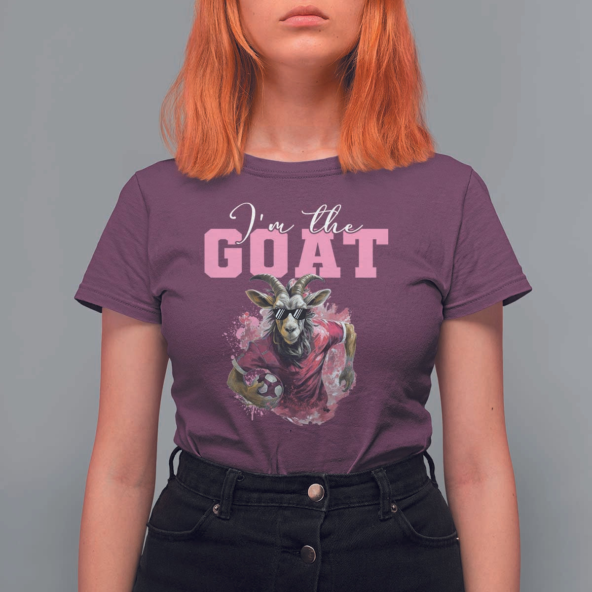 Funny Soccer T Shirt For Women I'm The Goat Football Player - Wonder Print Shop