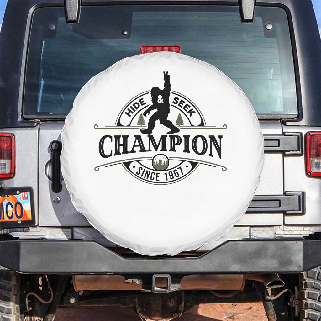 Bigfoot Lover Spare Tire Cover Hide And Seek Champion Vintage Sasquatch