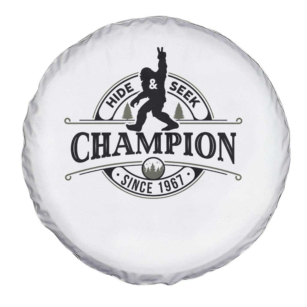 Bigfoot Lover Spare Tire Cover Hide And Seek Champion Vintage Sasquatch