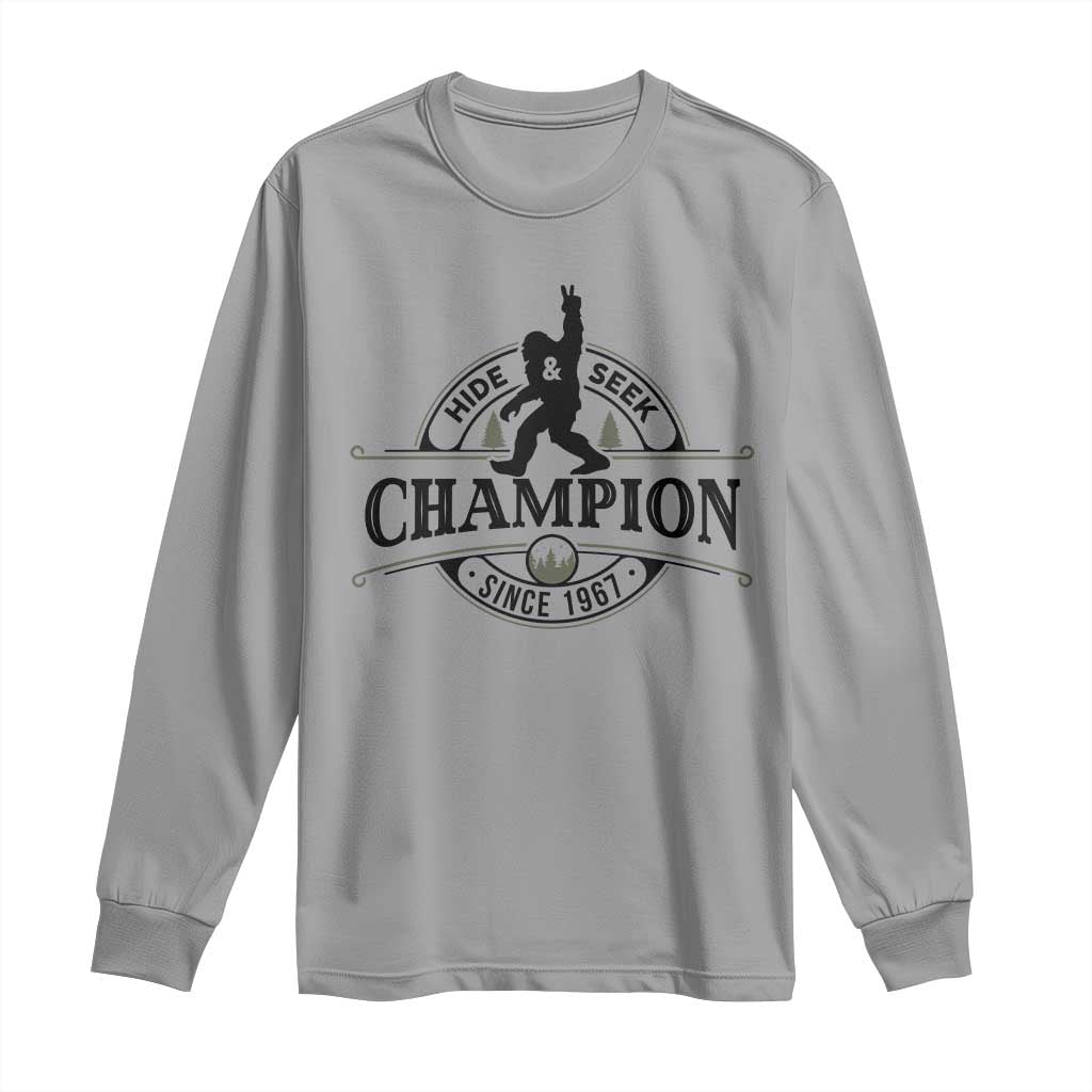 Bigfoot Lover Long Sleeve Shirt Hide And Seek Champion Vintage Sasquatch