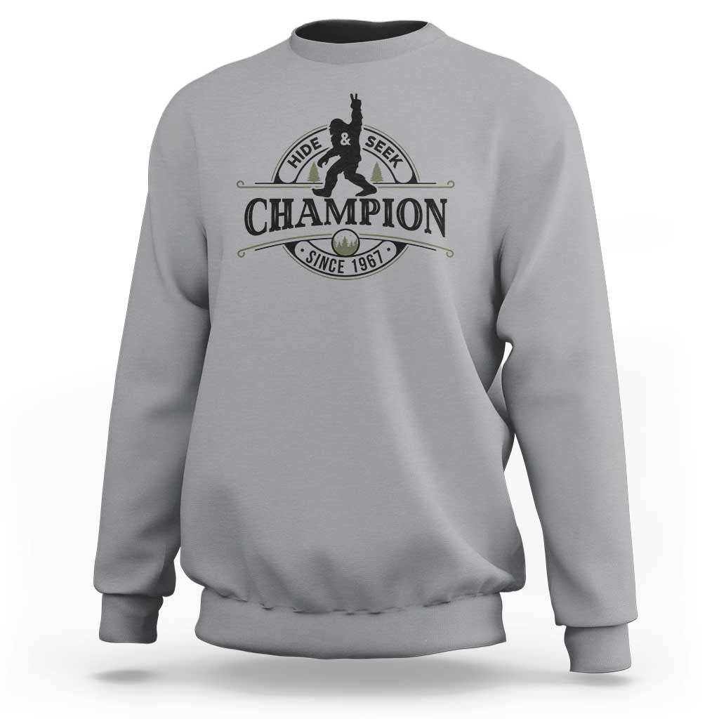 Bigfoot Lover Sweatshirt Hide And Seek Champion Vintage Sasquatch - Wonder Print Shop