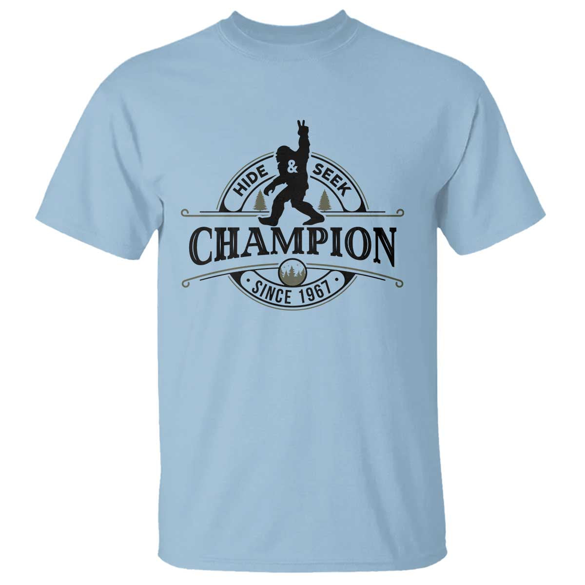 Bigfoot Lover T Shirt Hide And Seek Champion Vintage Sasquatch - Wonder Print Shop