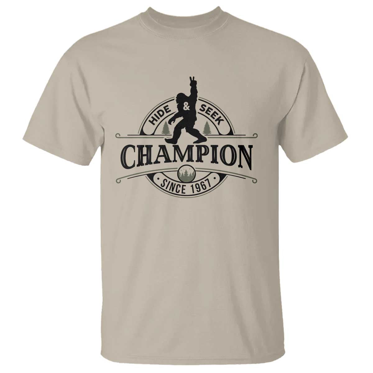Bigfoot Lover T Shirt Hide And Seek Champion Vintage Sasquatch - Wonder Print Shop