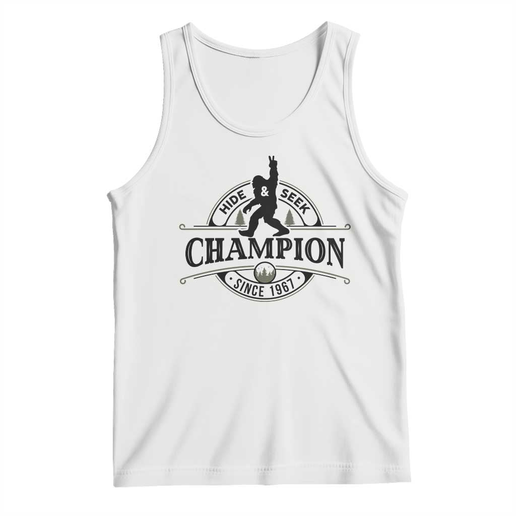 Bigfoot Lover Tank Top Hide And Seek Champion Vintage Sasquatch