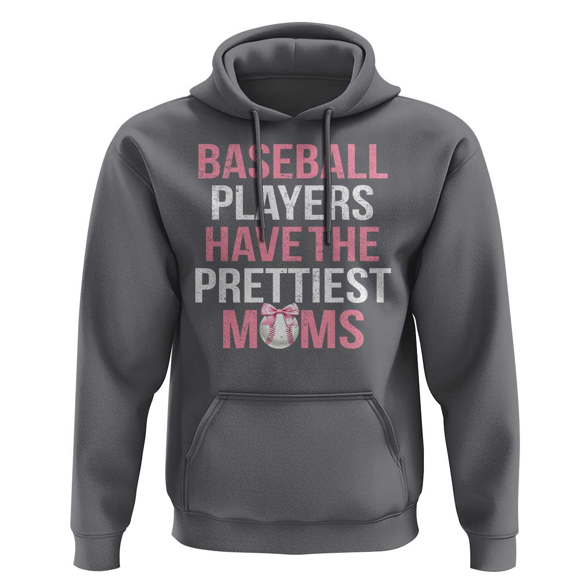 Funny Baseball Hoodie Baseball Players Have The Prettiest Moms Vintage Ribbon Ball - Wonder Print Shop