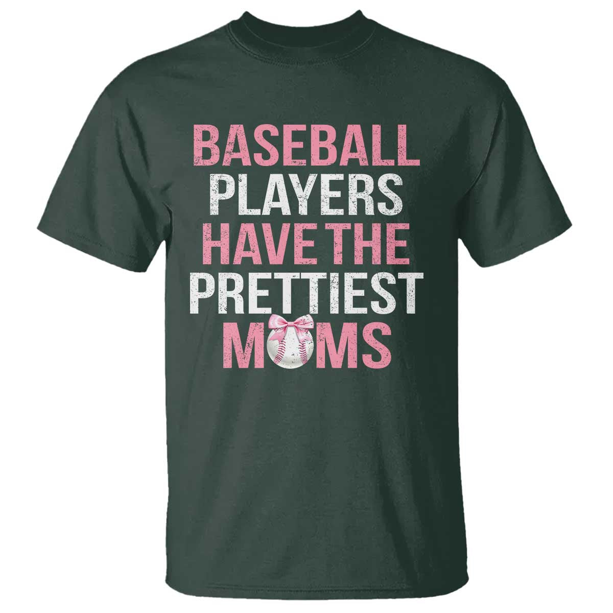 Funny Baseball T Shirt Baseball Players Have The Prettiest Moms Vintage Ribbon Ball - Wonder Print Shop