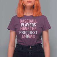 Funny Baseball T Shirt For Women Baseball Players Have The Prettiest Moms Vintage Ribbon Ball - Wonder Print Shop