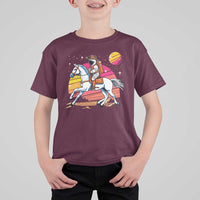Astronaut Cowboy T Shirt For Kid Spaceman Planets Space Galaxy Western Style - Wonder Print Shop