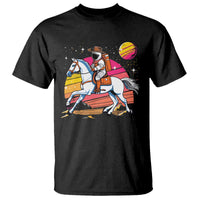 Astronaut Cowboy T Shirt Spaceman Planets Space Galaxy Western Style - Wonder Print Shop
