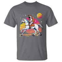 Astronaut Cowboy T Shirt Spaceman Planets Space Galaxy Western Style - Wonder Print Shop