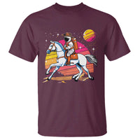 Astronaut Cowboy T Shirt Spaceman Planets Space Galaxy Western Style - Wonder Print Shop