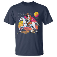 Astronaut Cowboy T Shirt Spaceman Planets Space Galaxy Western Style - Wonder Print Shop