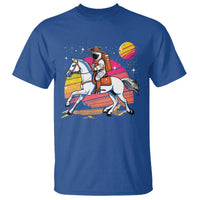 Astronaut Cowboy T Shirt Spaceman Planets Space Galaxy Western Style - Wonder Print Shop