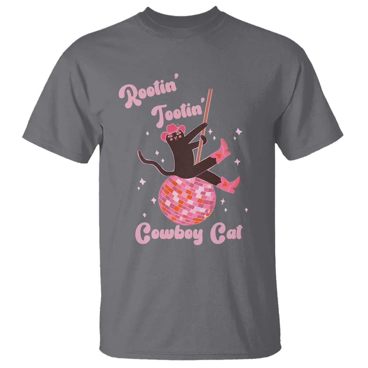 Funny Rootin Tootin Cowboy Cat T Shirt Western Hat Cute Black Kitten Cowgirls - Wonder Print Shop