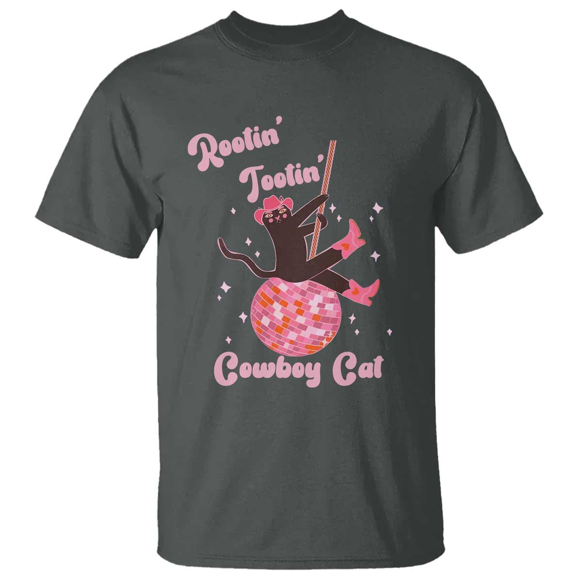 Funny Rootin Tootin Cowboy Cat T Shirt Western Hat Cute Black Kitten Cowgirls - Wonder Print Shop