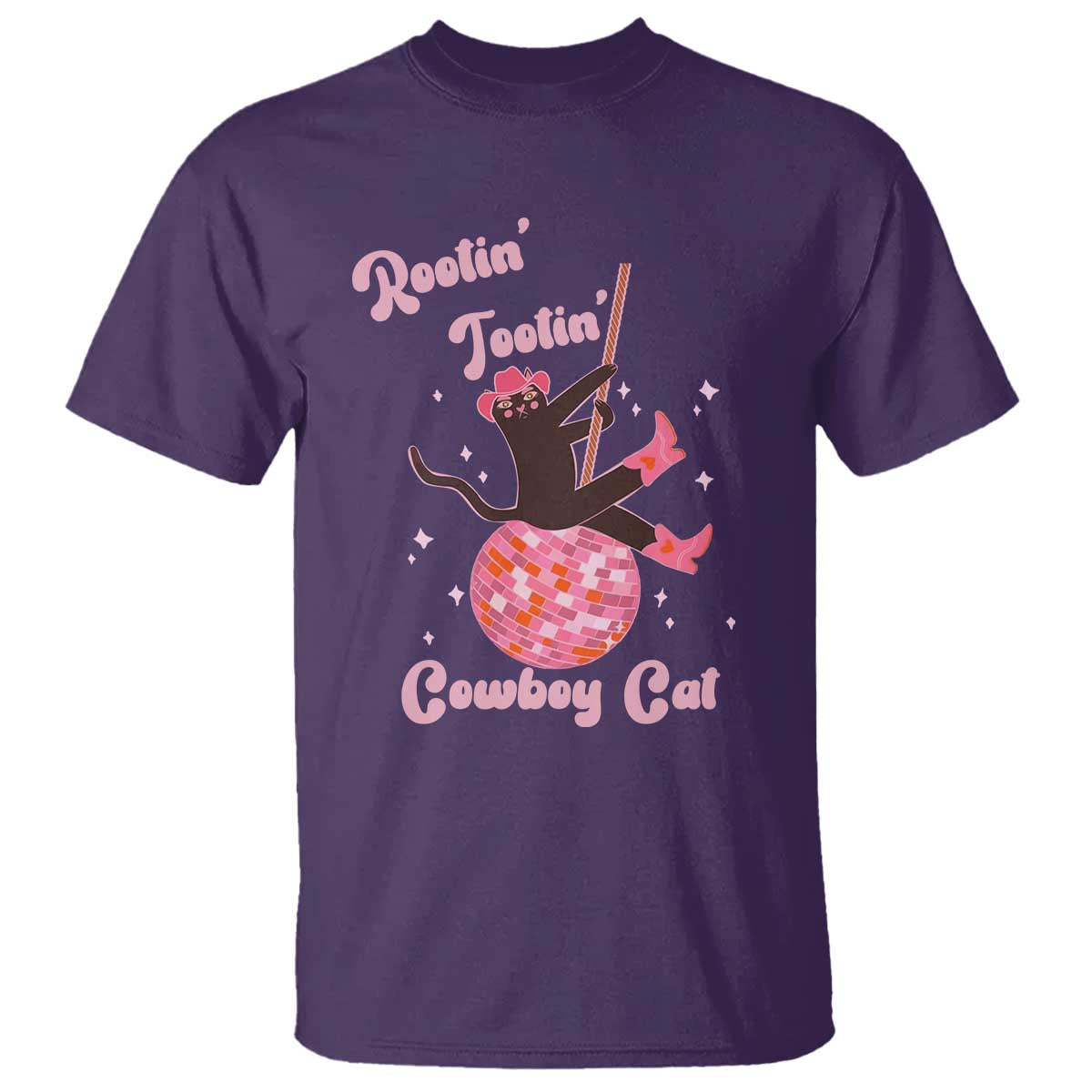 Funny Rootin Tootin Cowboy Cat T Shirt Western Hat Cute Black Kitten Cowgirls - Wonder Print Shop