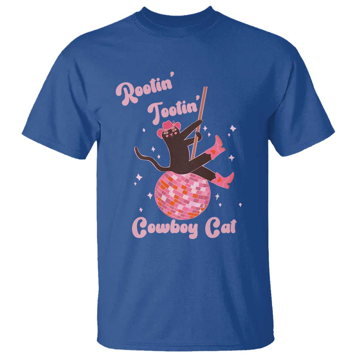 Funny Rootin Tootin Cowboy Cat T Shirt Western Hat Cute Black Kitten Cowgirls - Wonder Print Shop