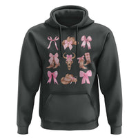 Cowgirl Coquette Hoodie Pink Bow Cowboy Hat Boots Western Country - Wonder Print Shop