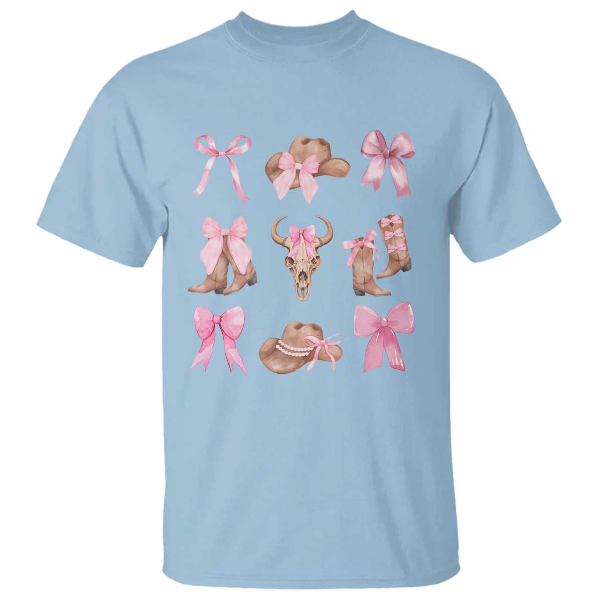 Cowgirl Coquette T Shirt Pink Bow Cowboy Hat Boots Western Country - Wonder Print Shop