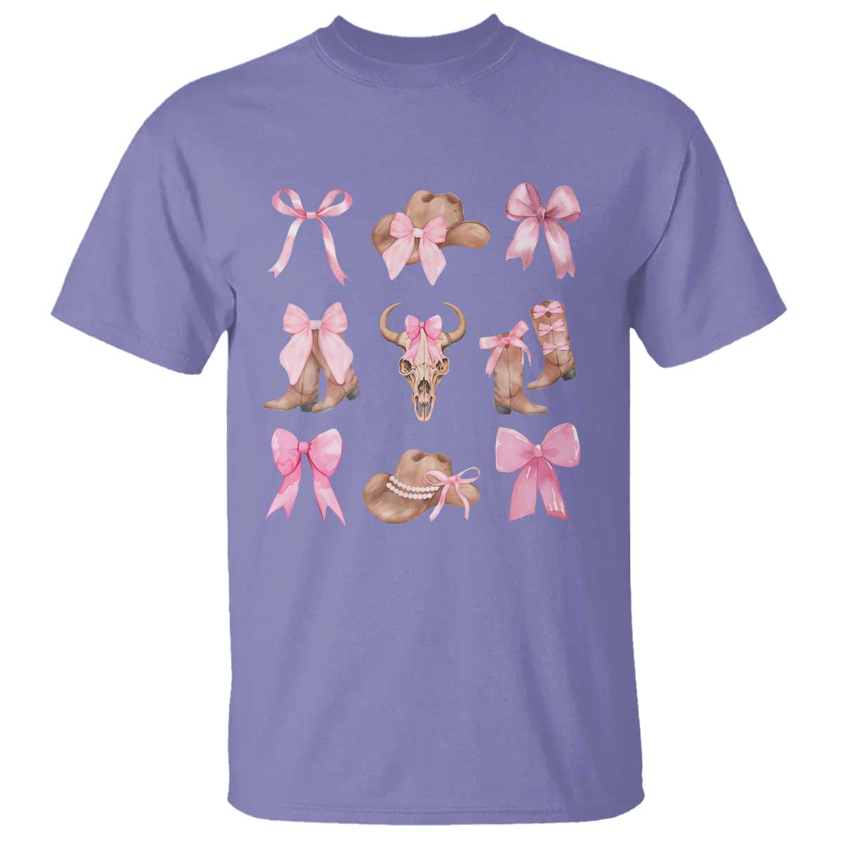 Cowgirl Coquette T Shirt Pink Bow Cowboy Hat Boots Western Country - Wonder Print Shop