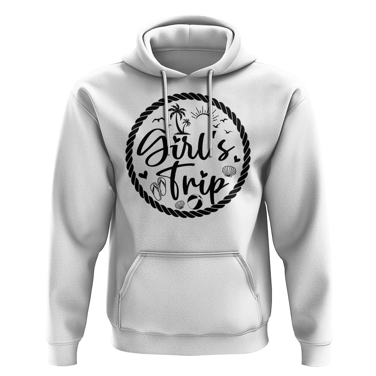 Girls Trip Hoodie Beach Party Drinks With Friends And Memories - Wonder Print Shop