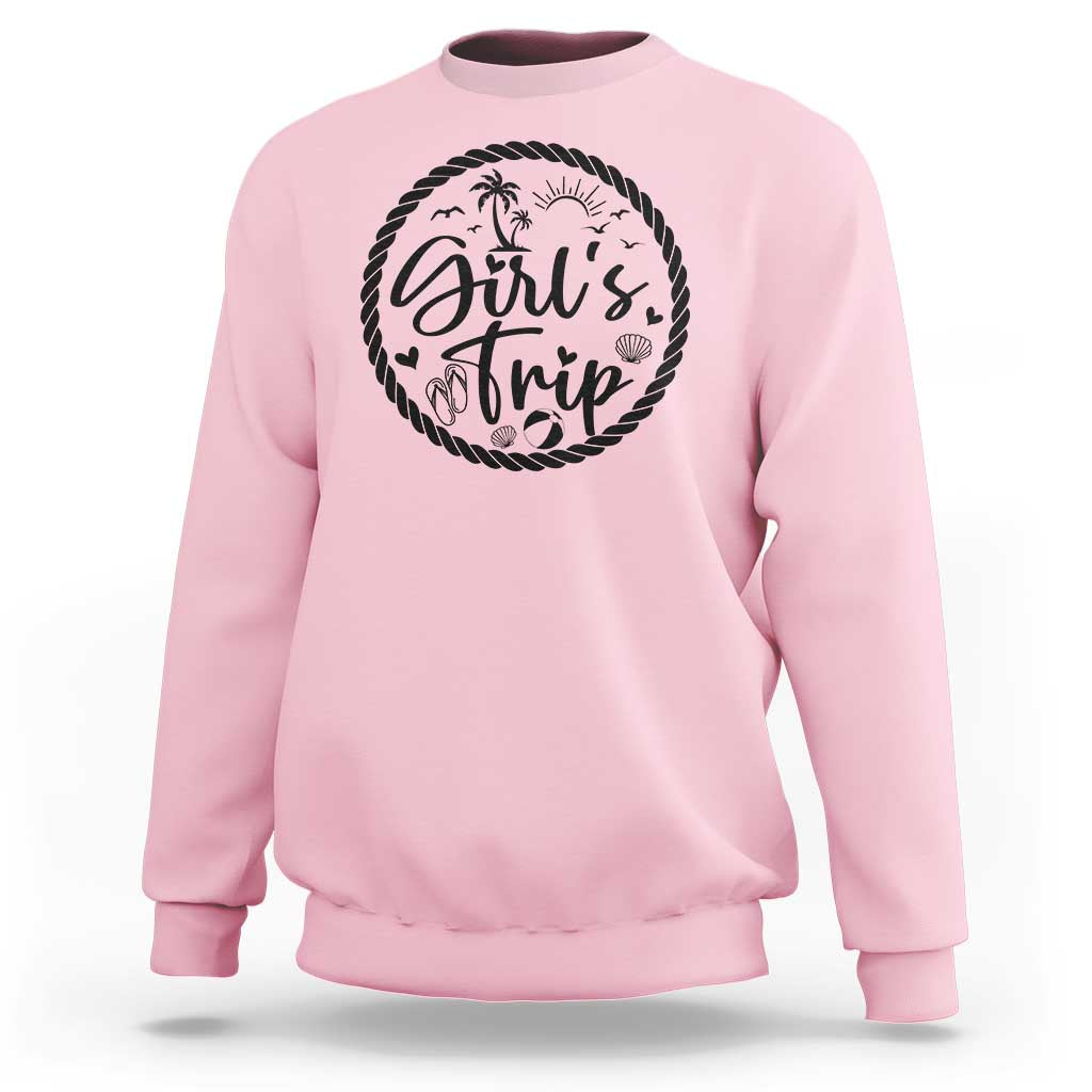 Girls Trip Sweatshirt Beach Party Drinks With Friends And Memories - Wonder Print Shop