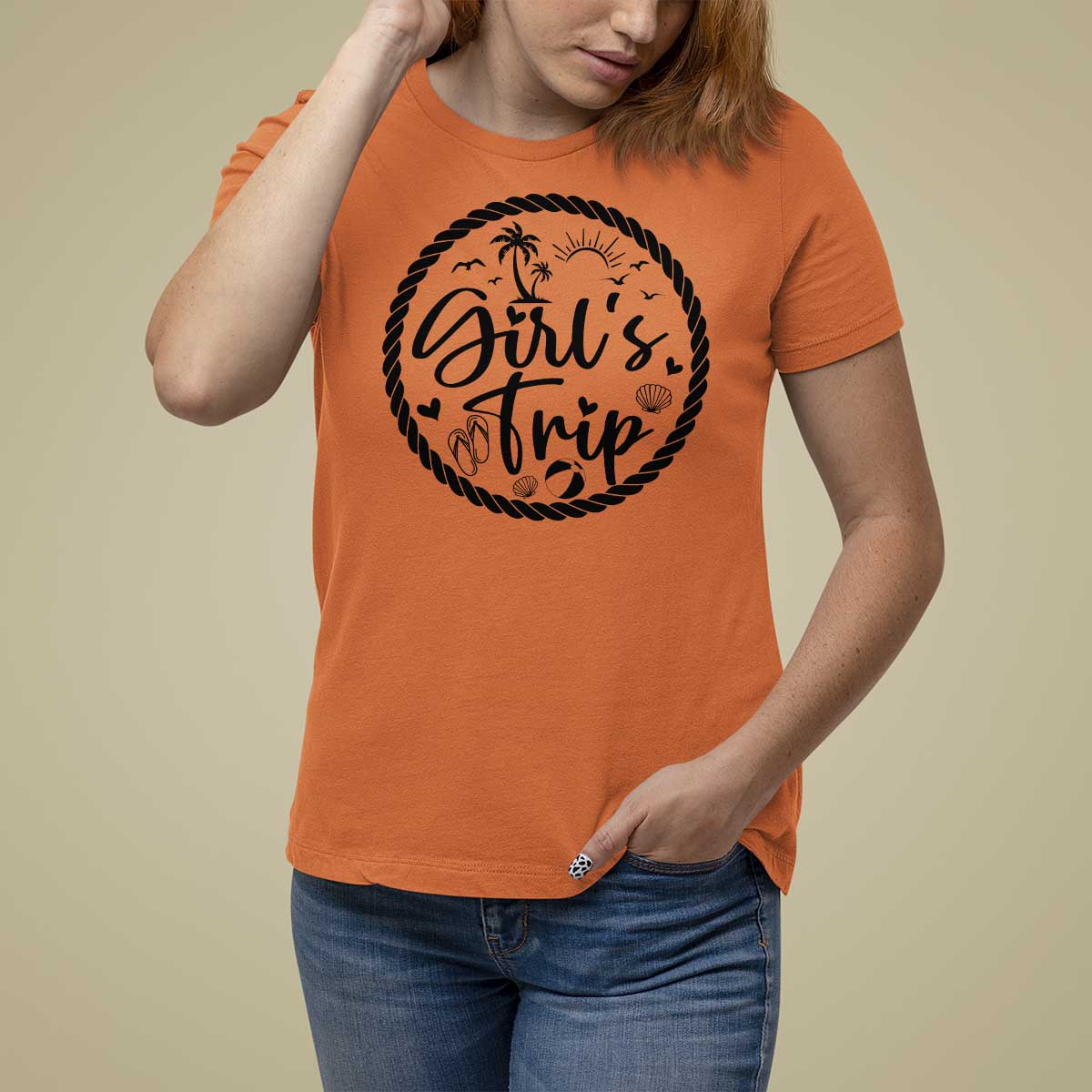 Girls Trip T Shirt For Women Beach Party Drinks With Friends And Memories - Wonder Print Shop