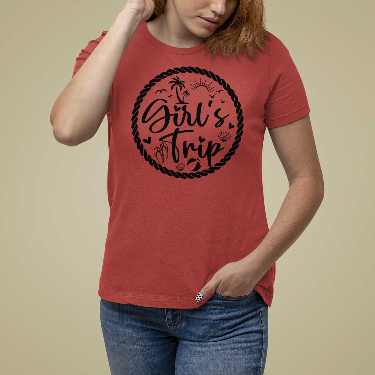 Girls Trip T Shirt For Women Beach Party Drinks With Friends And Memories - Wonder Print Shop