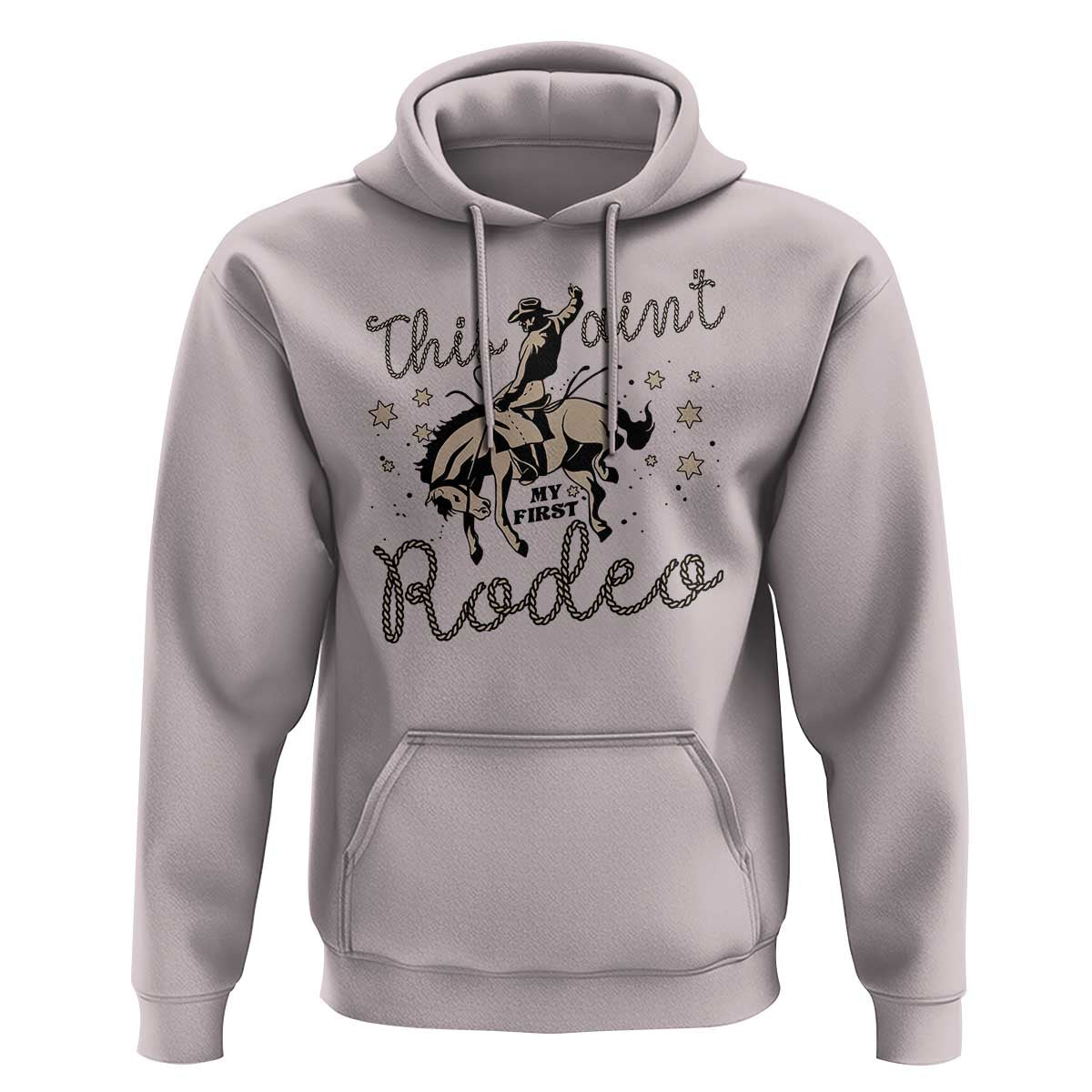 Retro Western Cowboy Hoodie This Ain't My First Rodeo Country Rope - Wonder Print Shop