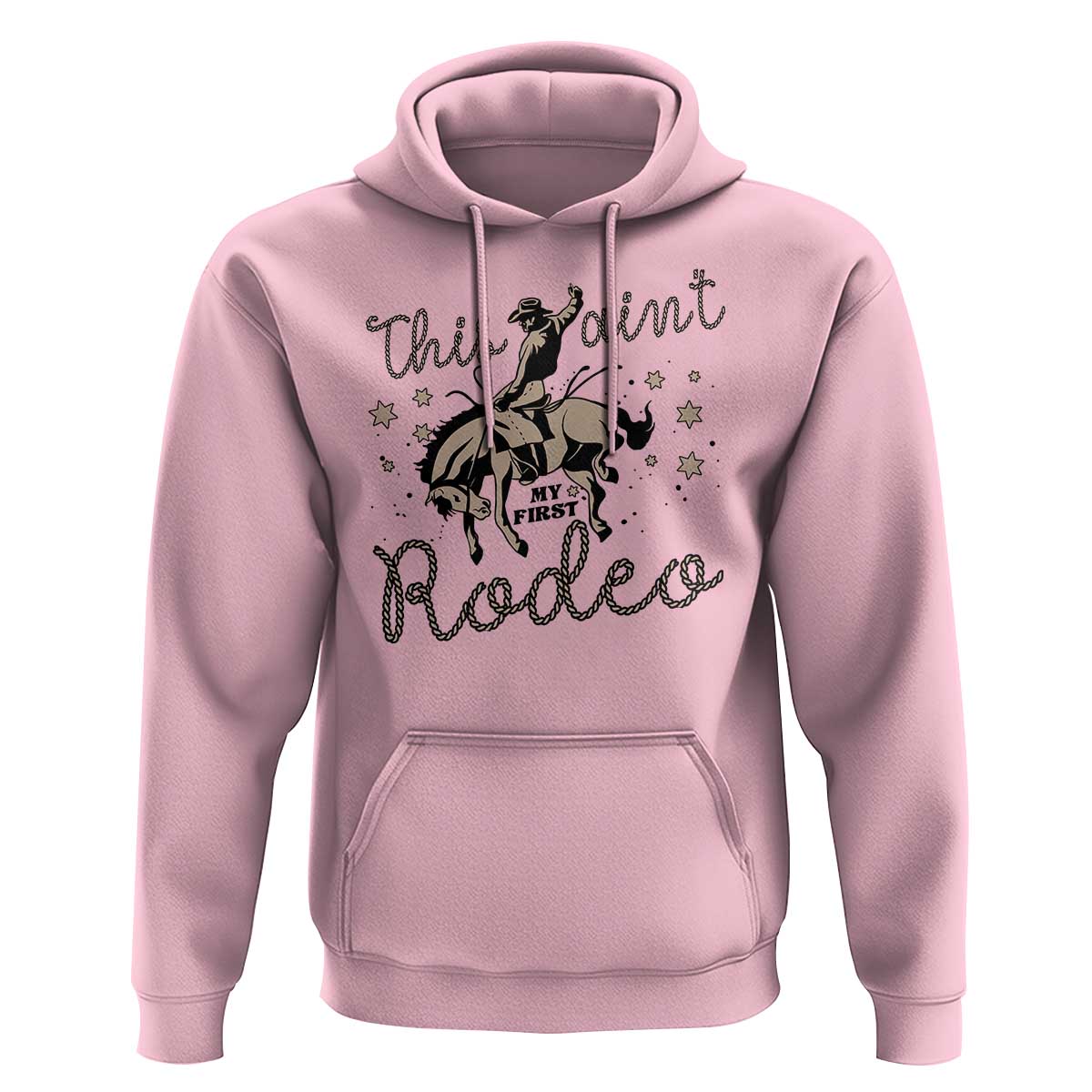 Retro Western Cowboy Hoodie This Ain't My First Rodeo Country Rope - Wonder Print Shop