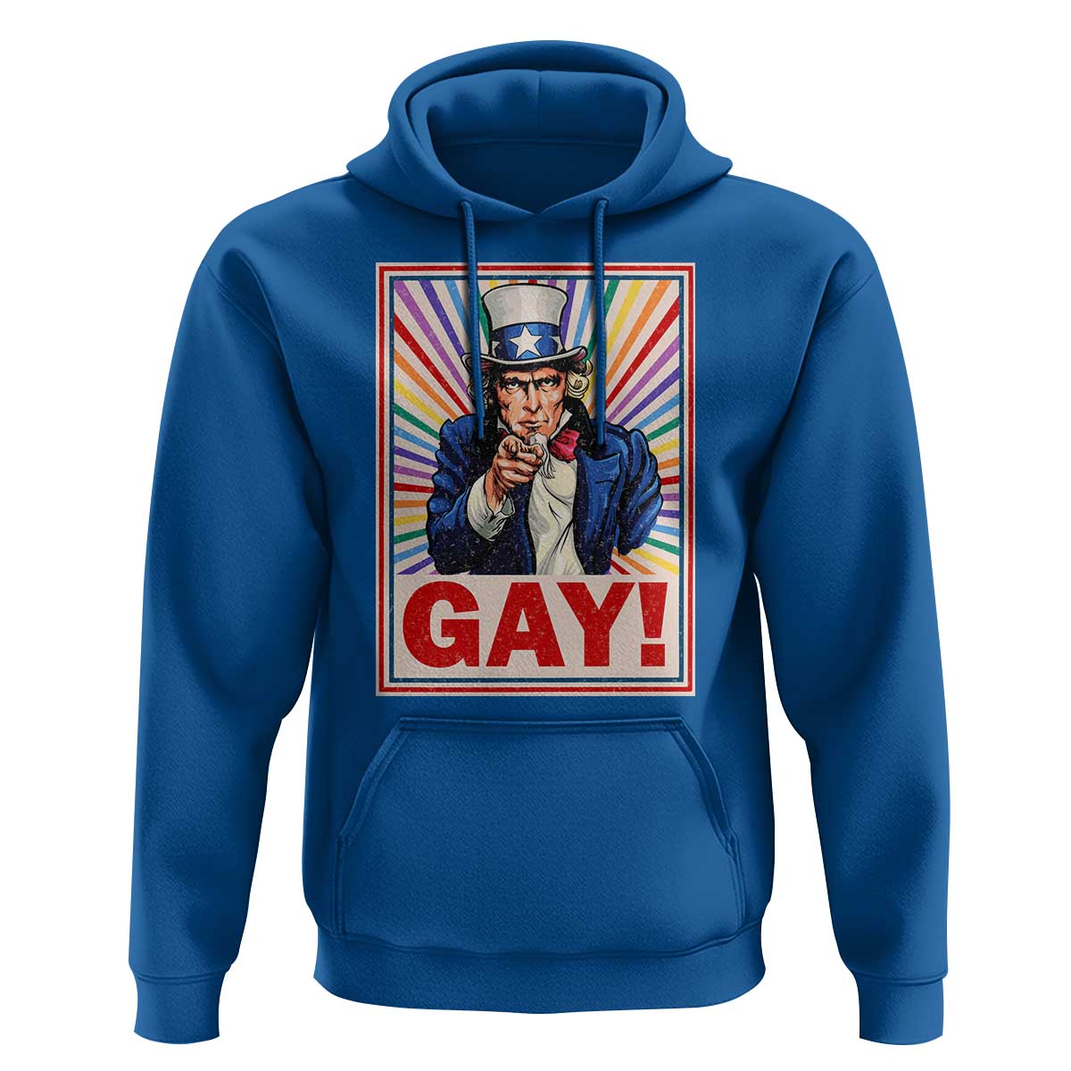 Funny LGBT Hoodie Gay Uncle Sam Ally Pride Month - Wonder Print Shop