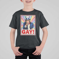 Funny LGBT T Shirt For Kid Gay Uncle Sam Ally Pride Month - Wonder Print Shop
