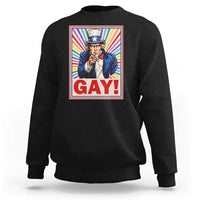 Funny LGBT Sweatshirt Gay Uncle Sam Ally Pride Month - Wonder Print Shop