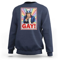 Funny LGBT Sweatshirt Gay Uncle Sam Ally Pride Month - Wonder Print Shop