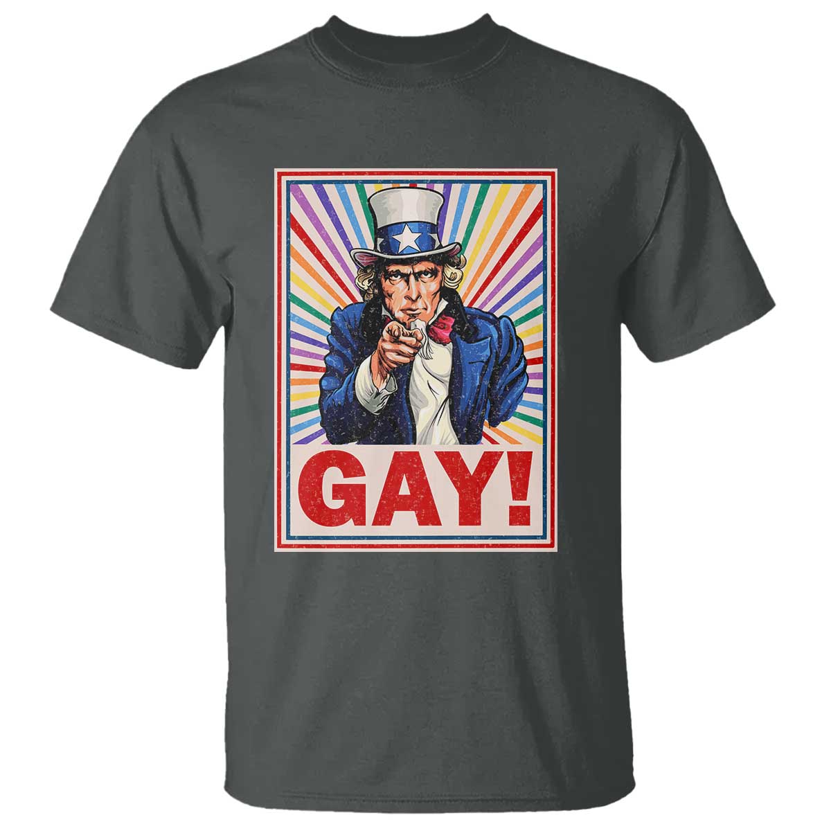 Funny LGBT T Shirt Gay Uncle Sam Ally Pride Month - Wonder Print Shop