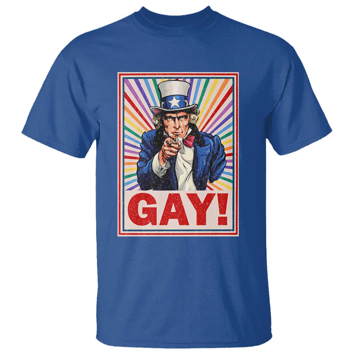 Funny LGBT T Shirt Gay Uncle Sam Ally Pride Month - Wonder Print Shop